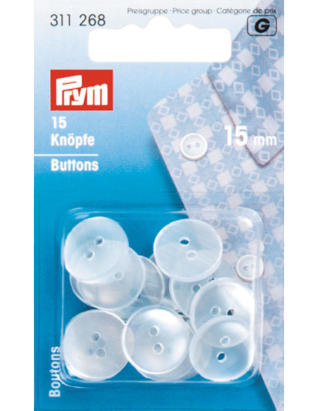 Imitations-Perlmuttknöpfe für Blusen - 15 mm