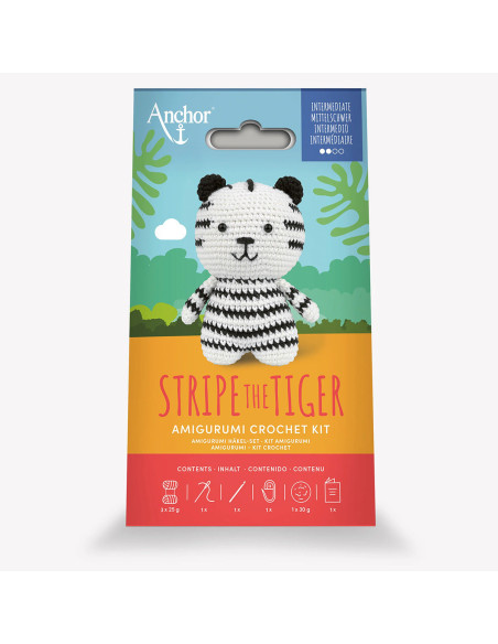 Amigurumi-Set - Stripe der weiße Tiger