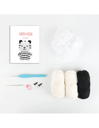 Amigurumi-Set - Stripe der weiße Tiger