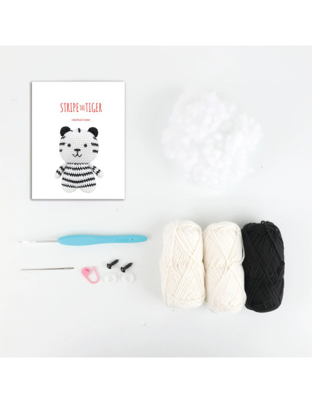 Amigurumi-Set - Stripe der weiße Tiger