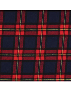 Schottisches Tartan-Flanellgewebe - Blau und Rot 2