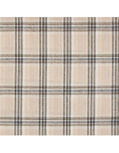Schottischer Tartan-Flanellstoff - Beige und Grau 2