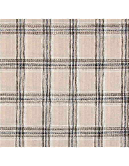 Schottischer Tartan-Flanellstoff - Beige und Grau