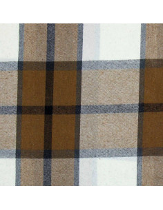 Schottisches Tartan-Flanellgewebe - Beige, Ecru und Grau 2