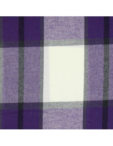 Schottisches Tartan-Flanellgewebe - Violett und Ecru