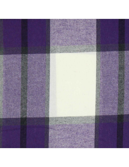 Schottisches Tartan-Flanellgewebe - Violett und Ecru