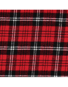 Schottisches Tartan-Flanellgewebe - Rot, Schwarz und Weiß 2