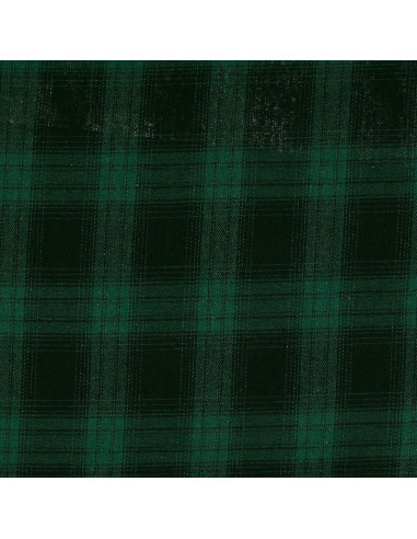 Schottischer Tartan-Flanellstoff - Grün und Schwarz