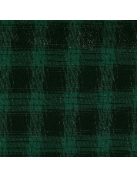 Schottischer Tartan-Flanellstoff - Grün und Schwarz