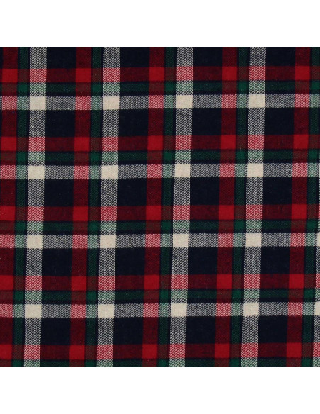 Schottisches Tartan-Flanellgewebe - Rot, Blau und Grün