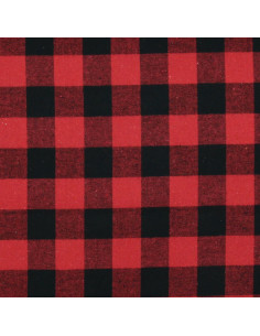 Schottisches Tartan-Flanellgewebe - Rot und Schwarz 2