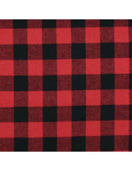 Schottisches Tartan-Flanellgewebe - Rot und Schwarz