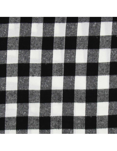 Schottisches Tartan-Flanellgewebe - Schwarz und Weiß