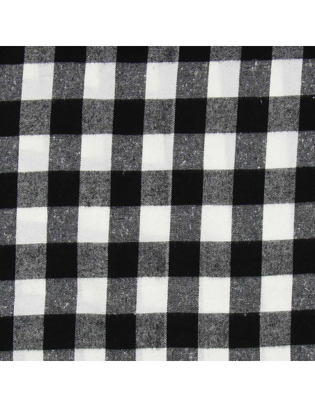 Schottisches Tartan-Flanellgewebe - Schwarz und Weiß