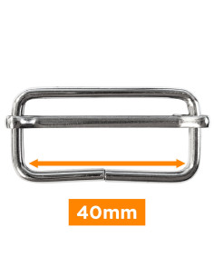 Gleitende Schnalle - Silber 40 mm