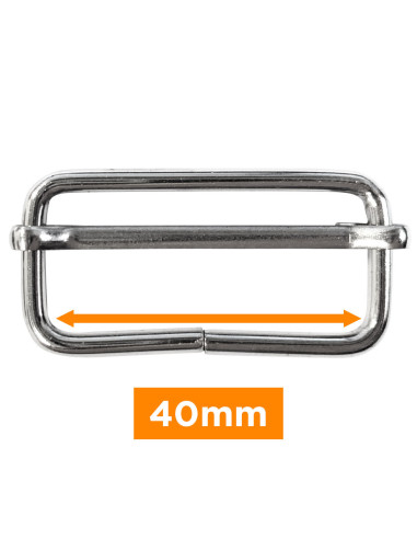 Gleitende Schnalle - Silber 40 mm