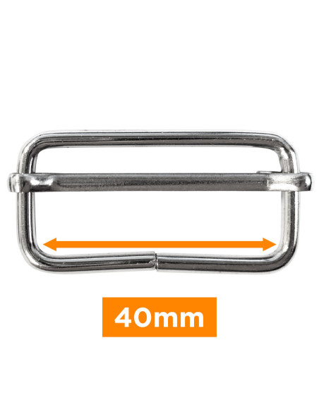 Gleitende Schnalle - Silber 40 mm