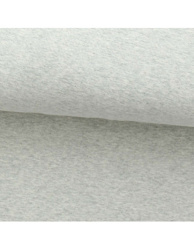 Fein melierter Jersey-Stoff - Ecru