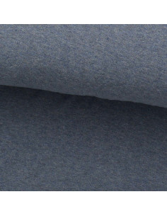 Fein melierter Jersey-Stoff - Blau