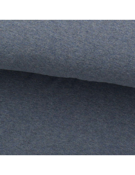 Fein melierter Jersey-Stoff - Blau