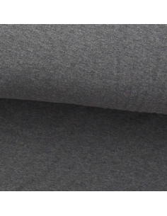 Fein melierter Jersey-Stoff - Anthrazit