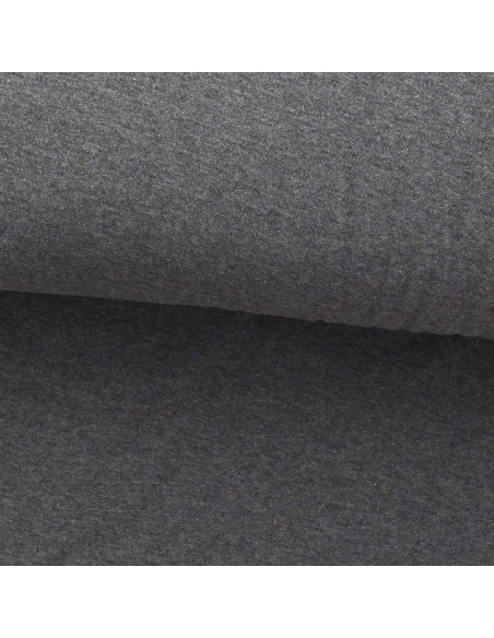 Fein melierter Jersey-Stoff - Anthrazit