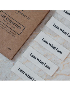 Satz von 5 gewebten Aufnähern zum Aufnähen - I am what i am 2