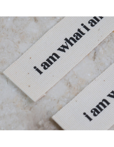 Satz von 5 gewebten Aufnähern zum Aufnähen - I am what i am