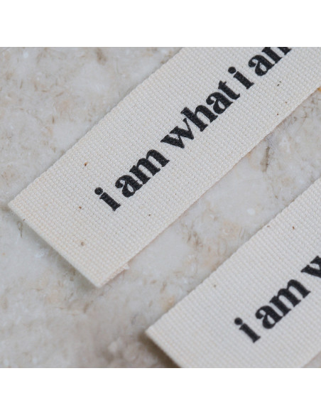 Satz von 5 gewebten Aufnähern zum Aufnähen - I am what i am