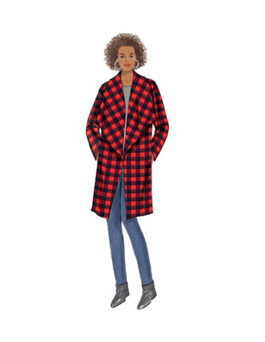Jacken-, Mantel- und Wickelbekleidungs-Schnittmuster - Butterick 6250