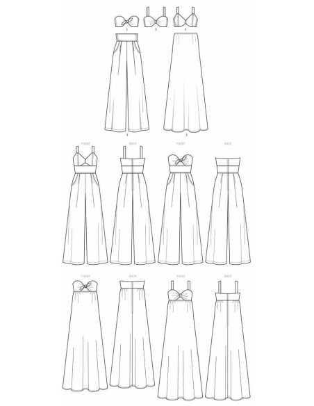 Kleid- und Overall-Schnittmuster - McCall's 7789