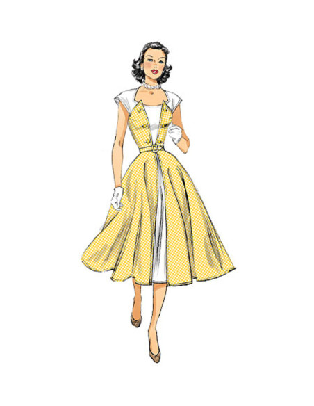 Kleid- und Gürtelmuster - Butterick 6211