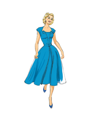 Kleid- und Gürtelmuster - Butterick 6211