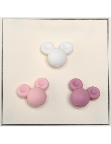 Mickey Silikonperlen für Rasseln, Schnullerketten für Babys