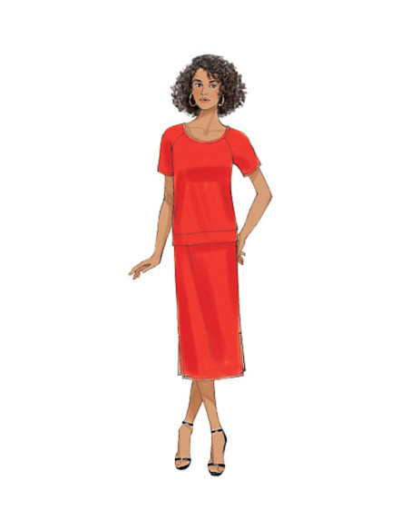 Oberteil, Kleid und Rock Schnittmuster - Butterick 6207
