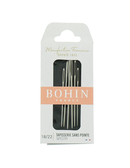 Kreuzstichnadeln, Gobelinnadeln und stumpfe Stricknadeln Bohin - Sortiment 18/22