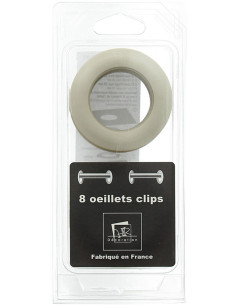 Satz von 8 Vorhangösen Ø44 mm - Matts - Stein 2