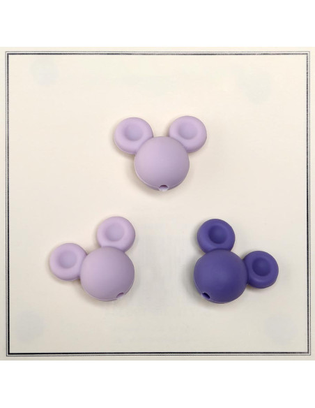 Mickey Silikonperlen für Rasseln, Schnullerketten für Babys