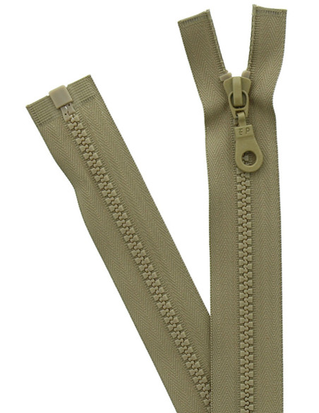 Teilbarer synthetischer Reißverschluss - Mittelbeige