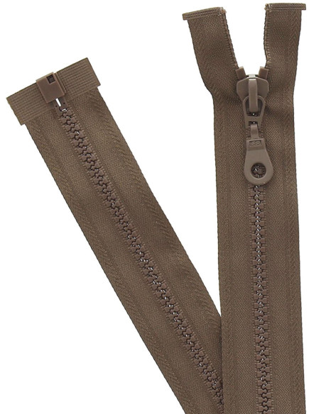 Teilbarer synthetischer Reißverschluss - Tabak