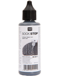 Rutschfeste Latexflasche für Socken - Schwarz