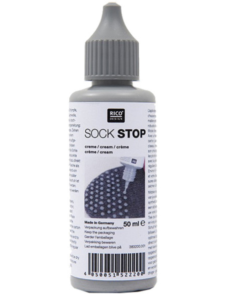 Rutschfeste Latex-Flasche für Socken - Grau