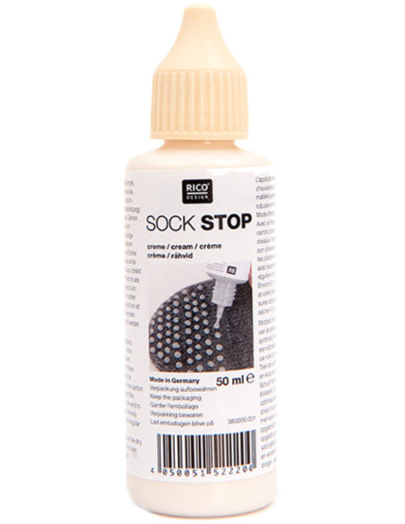 Latex-Fläschchen rutschfest für Socken - Creme