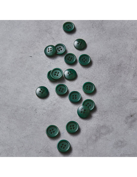 Bouton corozo bord arrondi - Vert