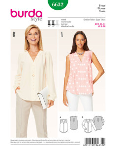 Blusenschnittmuster - Burda 6632