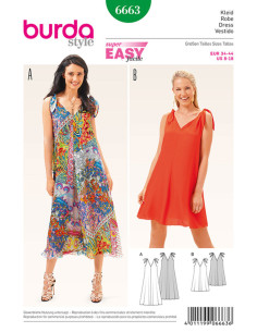 Kleid Schnittmuster - Burda 6663