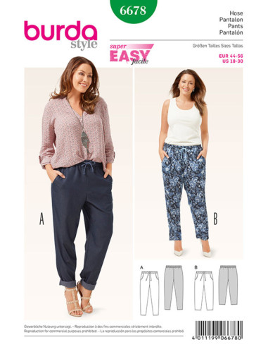 Hosenmuster - Burda 6678