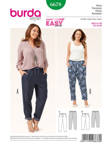 Hosenmuster - Burda 6678