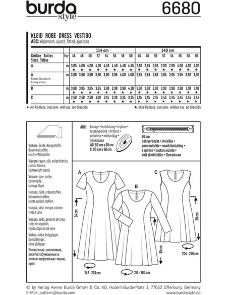 Kleidmuster - Burda 6680