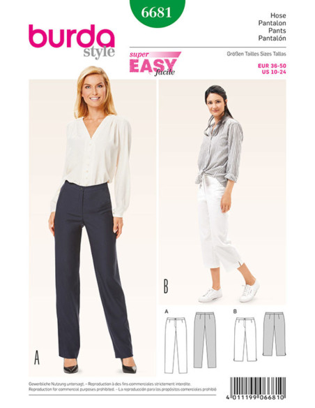 Hosenmuster - Burda 6681